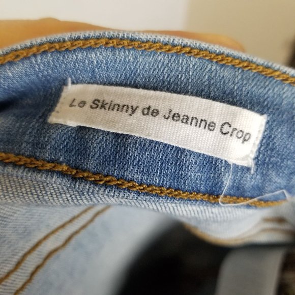 Frame Womens 27 Blue Light Wash Denim Le Skinny de - Picture 7 of 10